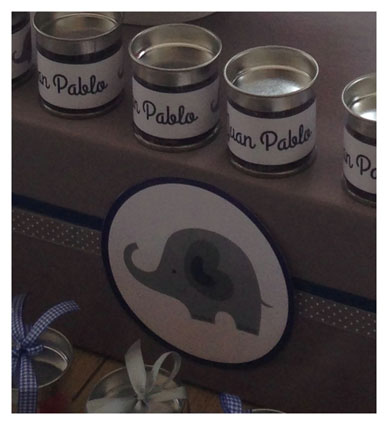 Latas decoradas Baby Shower Recuerditos